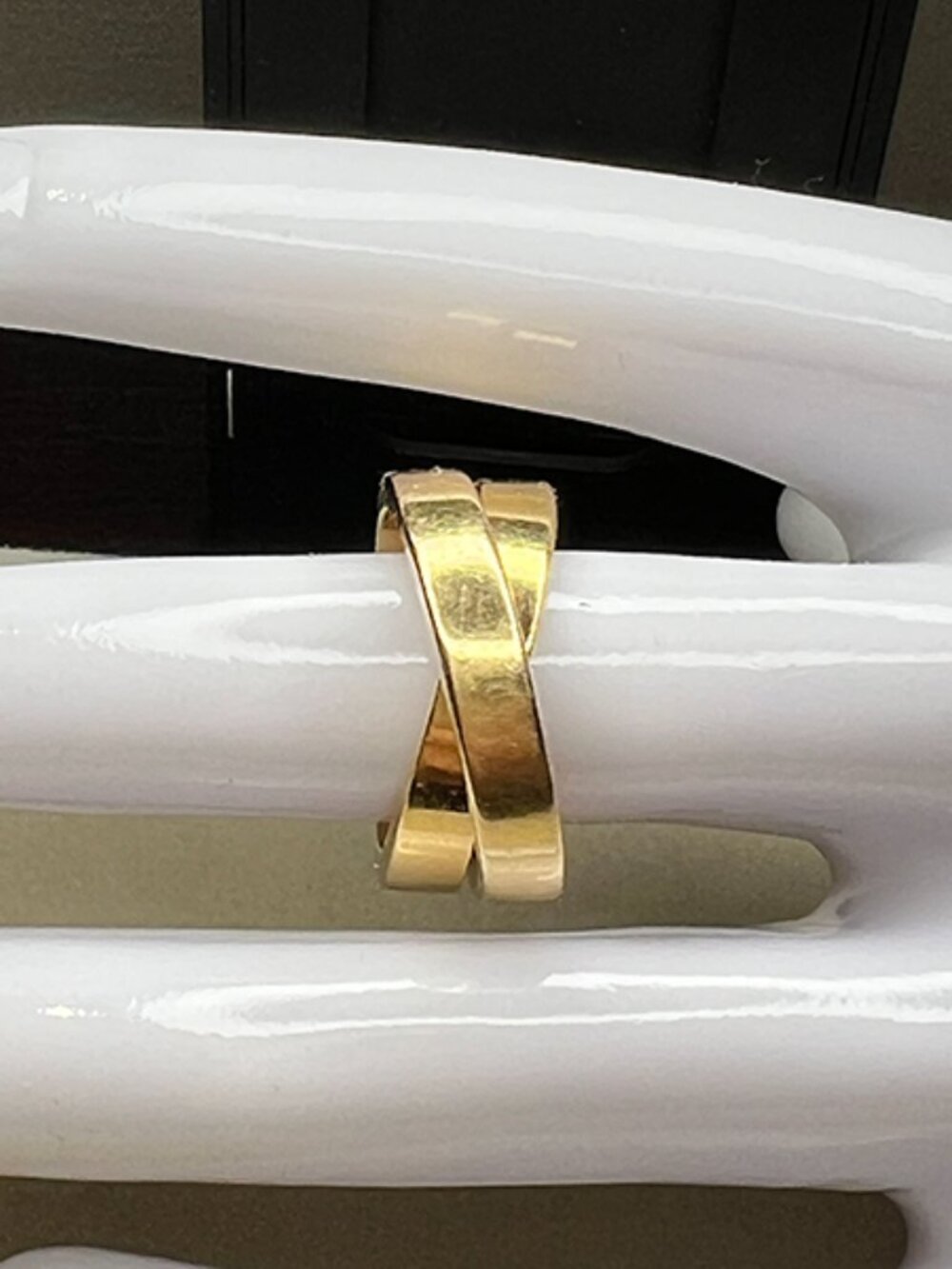 Vintage Cartier Nouvelle Vague High Polish 18k YG Ring